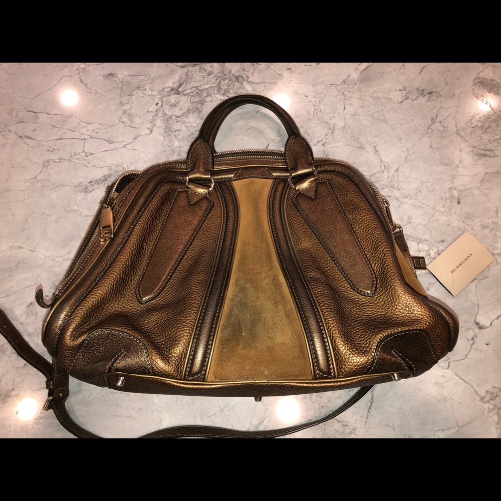 Burberry Prorsum Medium Suede Bowling Bag - Picture 7 of 8